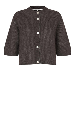 Andrea Knit Rib Cardigan - Beluga