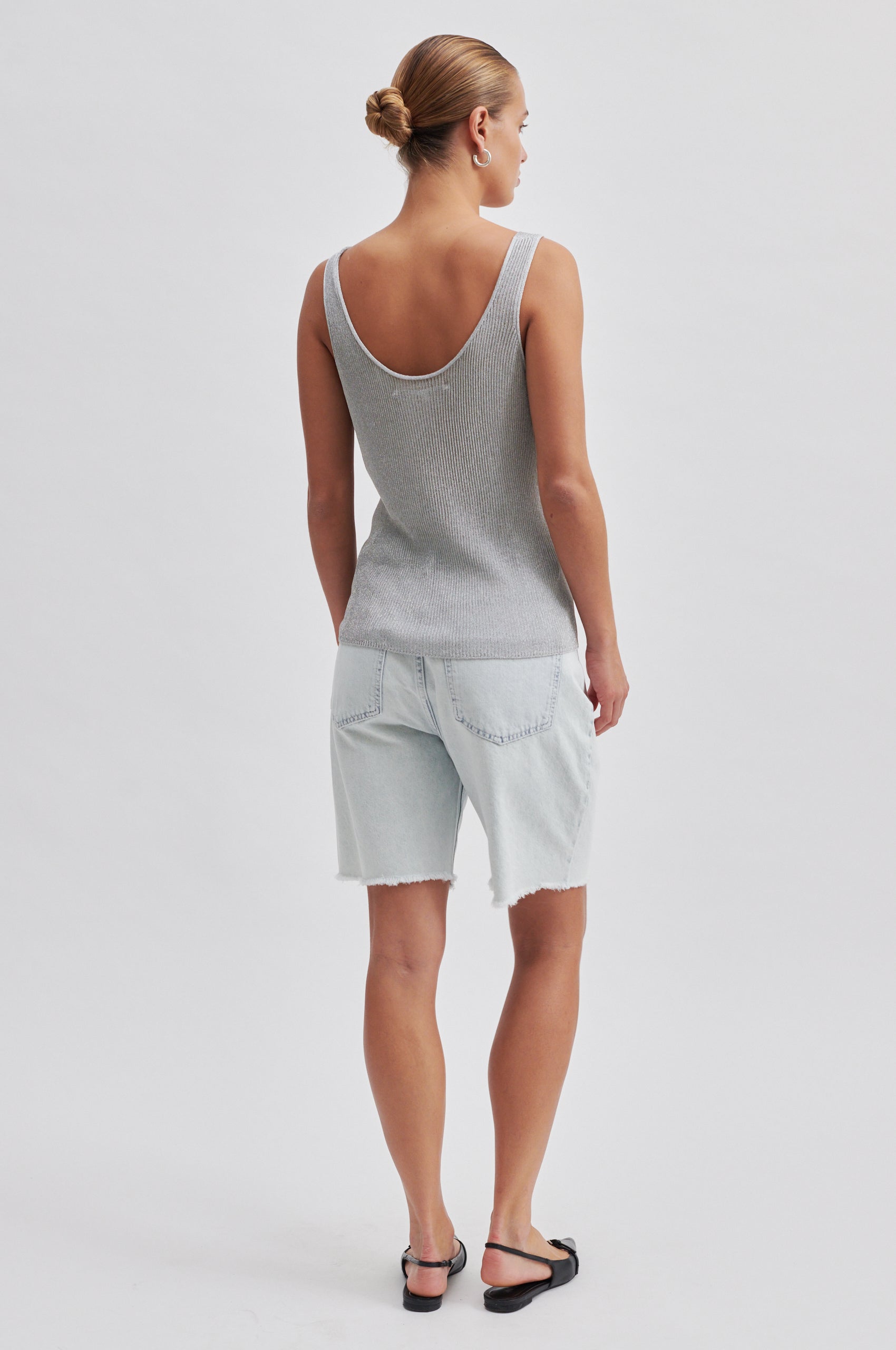 Ellia Knit Top - Silver