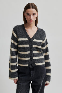 Ovalis Knit Wide Sleeve Cardigan - Volcanic Ash