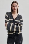 Ovalis Knit Wide Sleeve Cardigan - Volcanic Ash