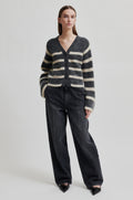 Ovalis Knit Wide Sleeve Cardigan - Volcanic Ash