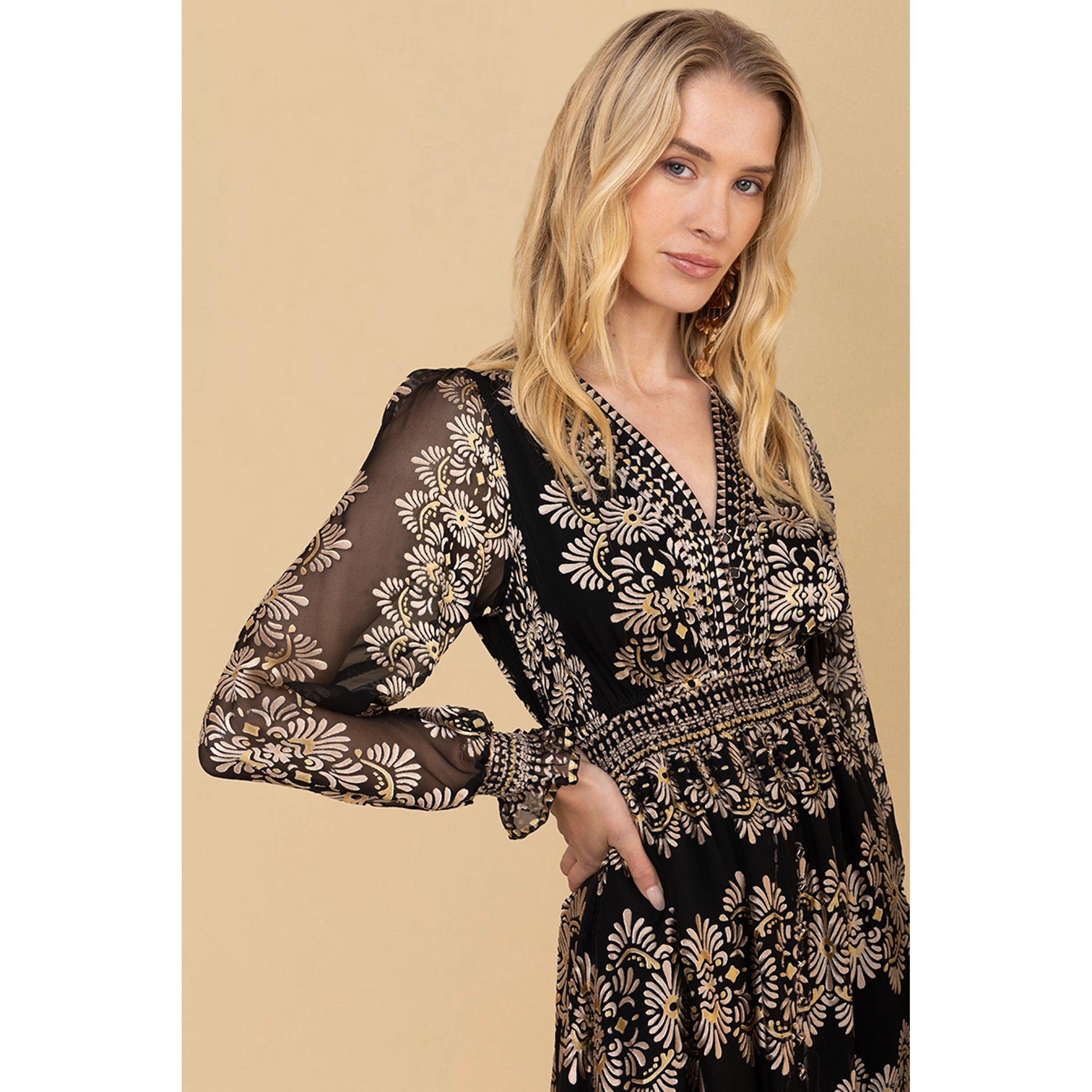 Birdie Dress Silk Blend - Black