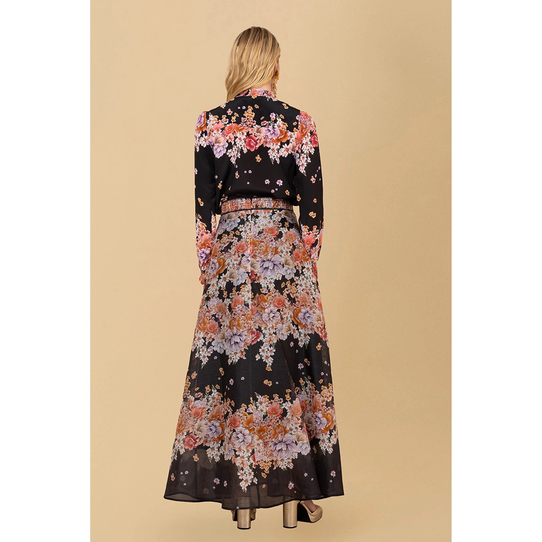 Baylor Skirt Silk/Linen - Black