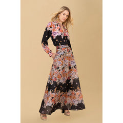 Baylor Skirt Silk/Linen - Black