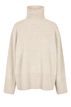 Alpha Knit T-Neck - Pumice Stone