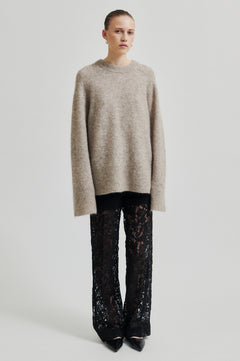 Roy Knit Raglan O-Neck - Beige Melange