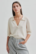 Vilena Knit Ss - White Alyssum