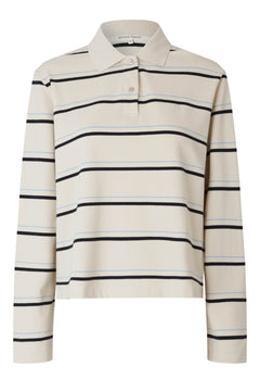 Lovella Striped Polo LL Tee - Summer Sand