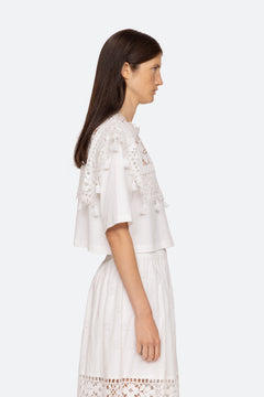 Joah Embroidery T-Shirt - White