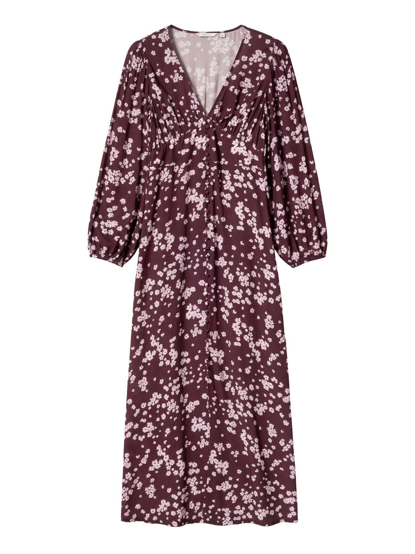 N-Lilith Maxi Dress - Deja Burgundy Print