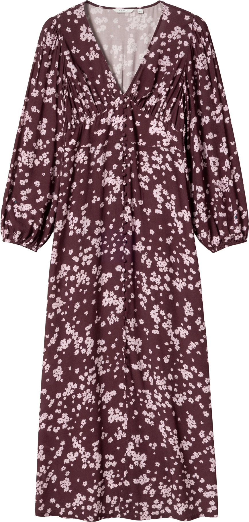 N-Lilith Maxi Dress - Deja Burgundy Print