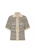 Vester Stripe Cardigan - Navy Summer Sand
