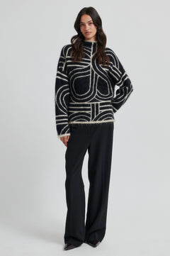 Signa Knit T-Neck - Black