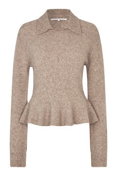Selana Knit Collar - Camel Melange
