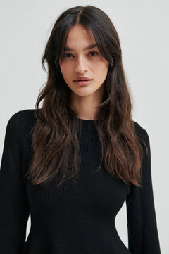 Stinna Knit Peplum - Black