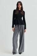 Stinna Knit Peplum - Black