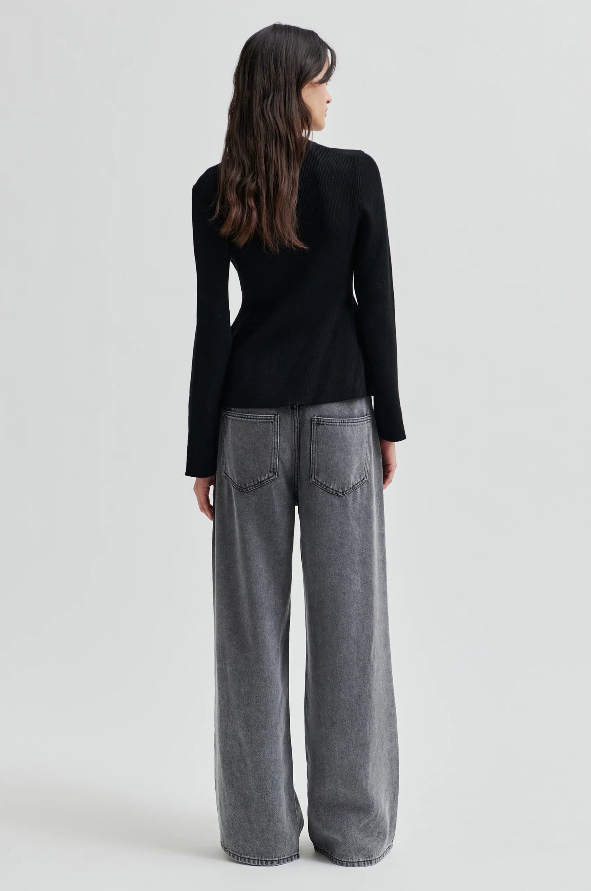 Stinna Knit Peplum - Black