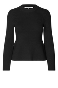 Stinna Knit Peplum - Black
