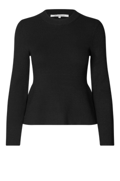 Stinna Knit Peplum - Black