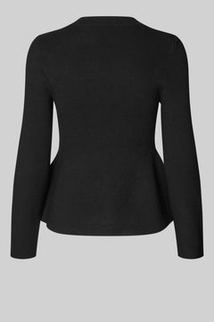 Stinna Knit Peplum - Black