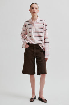 Lovella Striped Polo Tee - Festival Bloom