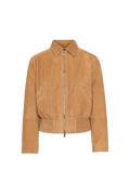 Lex Bomber Jacket - Light Camel Suede
