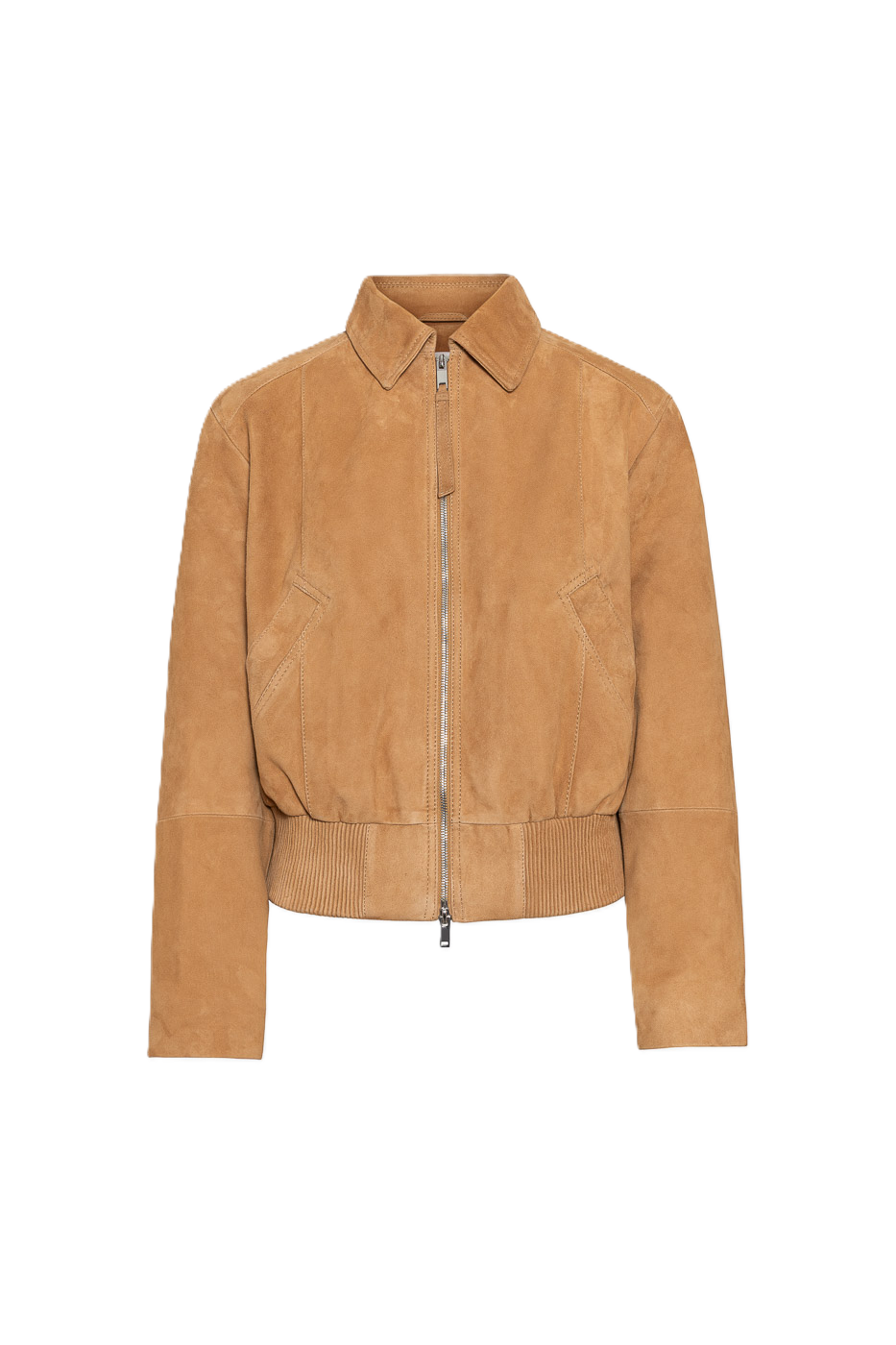 Lex Bomber Jacket - Light Camel Suede