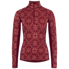 Edith Half Zip - Burgundy Red