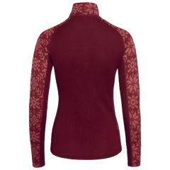 Edith Half Zip - Burgundy Red