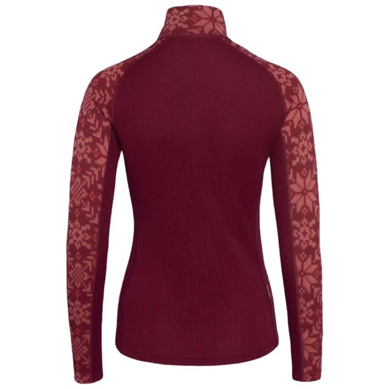 Edith Half Zip - Burgundy Red
