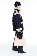 Dorothy Puffer Coat - Black/Natural White