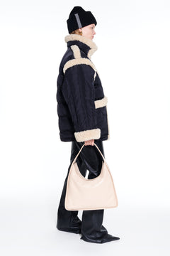 Dorothy Puffer Coat - Black/Natural White