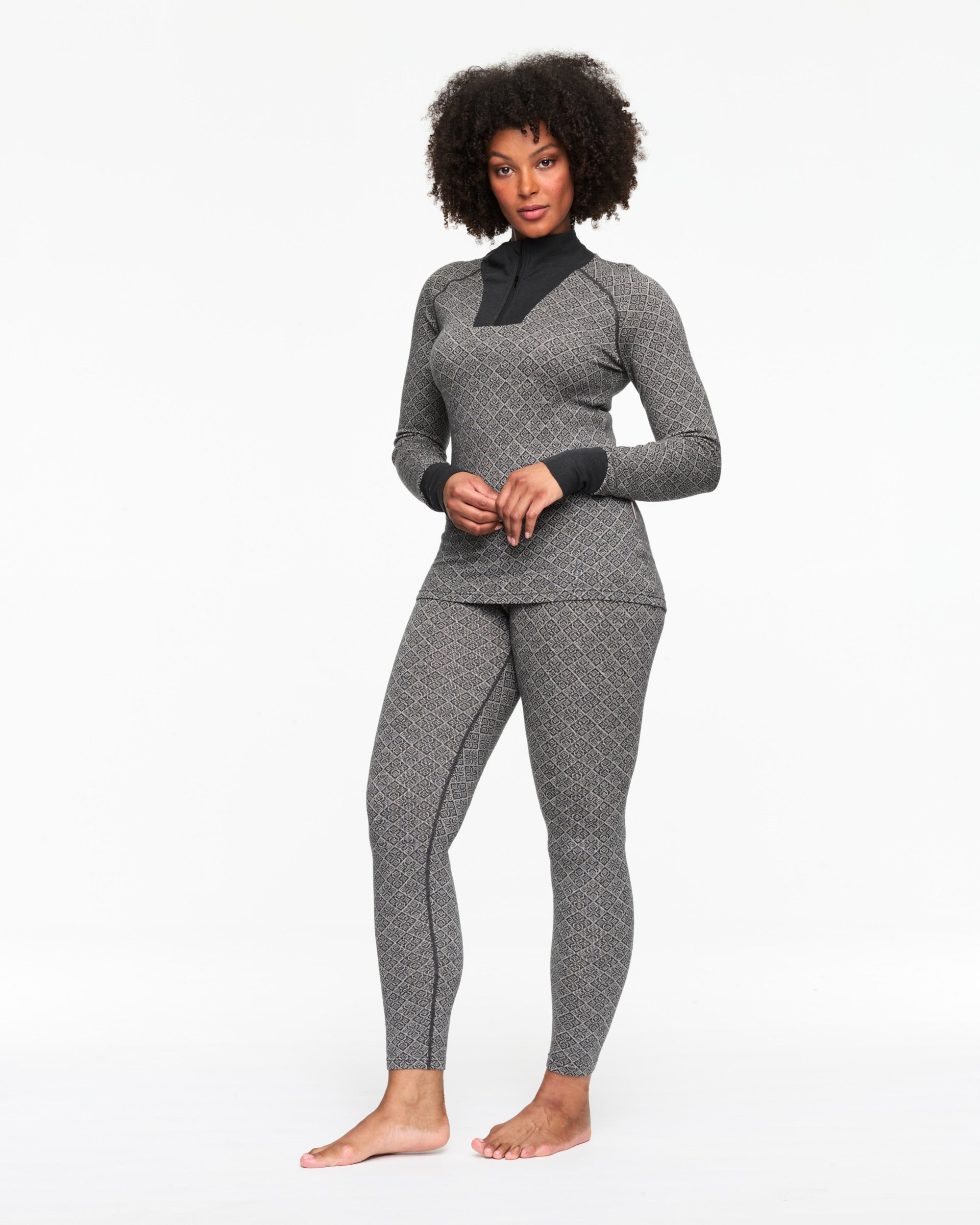 Voss Cashmere Mix Half Zip - Dark Grey