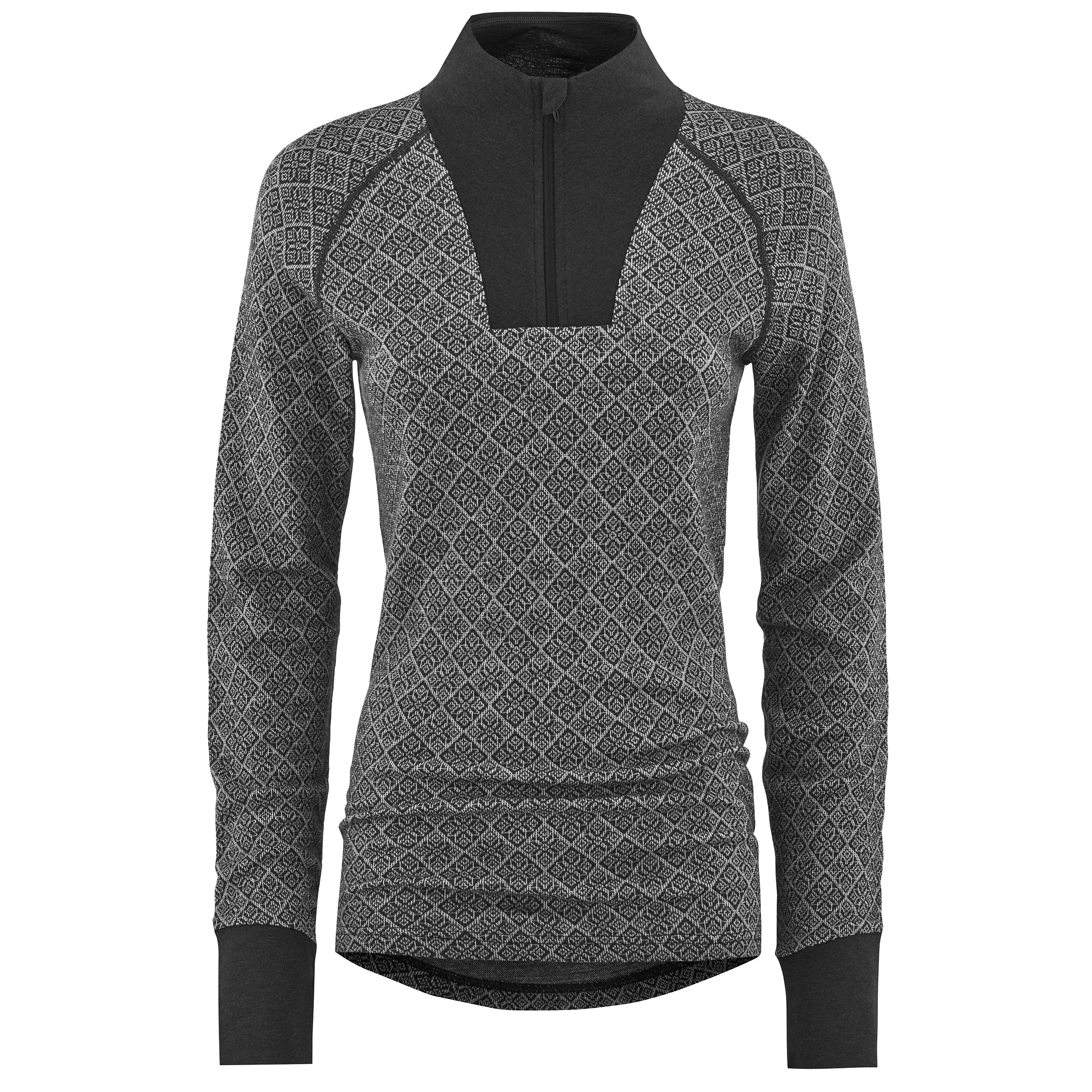 Voss Cashmere Mix Half Zip - Dark Grey