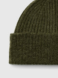 Lulu Wool Blend Knit Beanie - Kalamata Melange