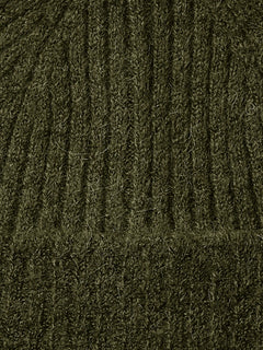 Lulu Wool Blend Knit Beanie - Kalamata Melange