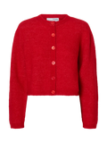 Sia Ras Ls Knit Cropped Cardigan - Equestrian Red