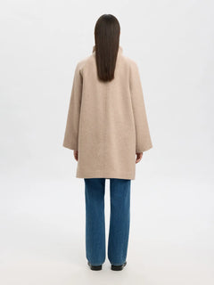 Vinni Wool Blend Coat - Sandshell Melange