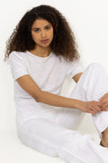 Madeleine Linen Tee - White