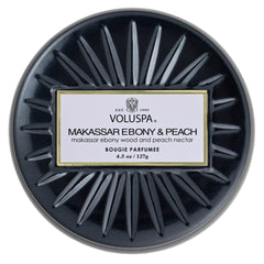 Mini Tin Candle - Makassar Ebony & Peach