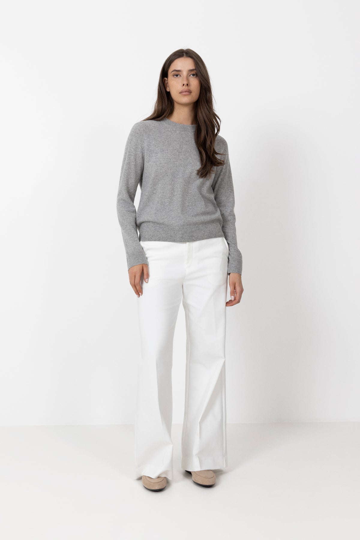 Boston O-Neck - Grey Melange