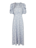 Kikka Faded Flower Dress - Light Blue