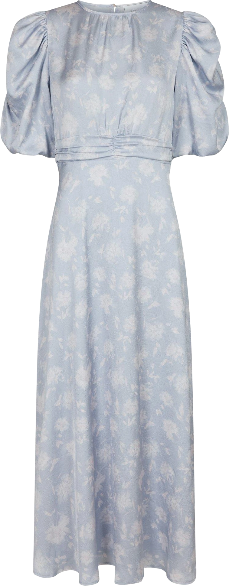 Kikka Faded Flower Dress - Light Blue