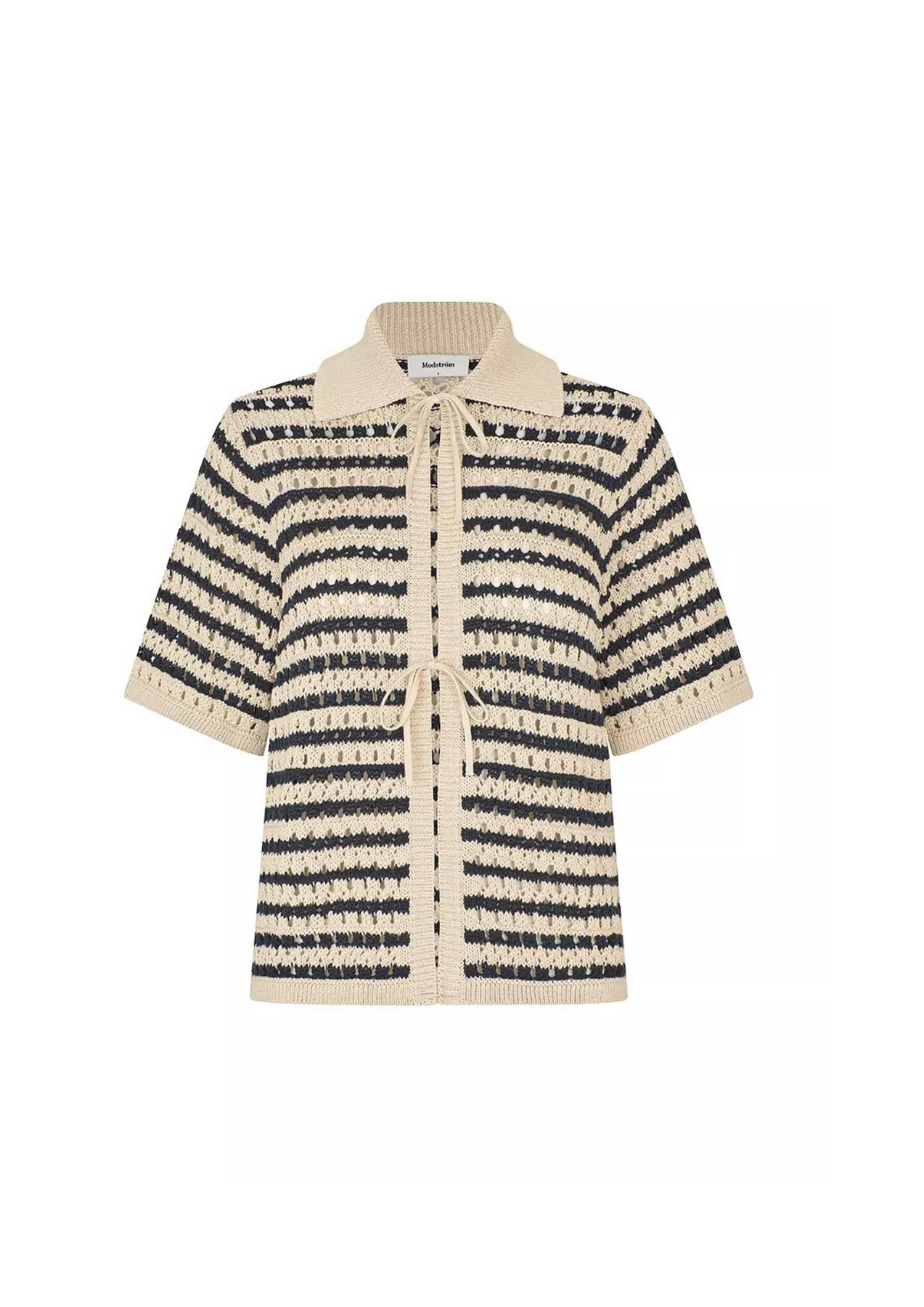 Vester Stripe Cardigan - Navy Summer Sand