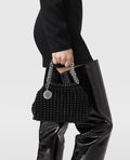 Falabella Popcorn Drawstring Crossbody Bag - Black