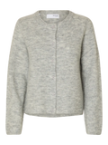 Lulu New Ls Knit Cardigan - Light Grey Melange