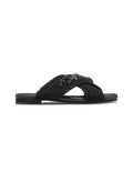 Woven Crossed Stones - Black