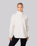 Fusion Pile Oversized Henley - Tofu White
