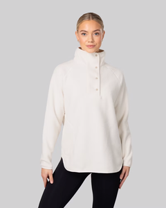 Fusion Pile Oversized Henley - Tofu White