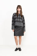 New Ibi Mw Leather Skirt - Black
